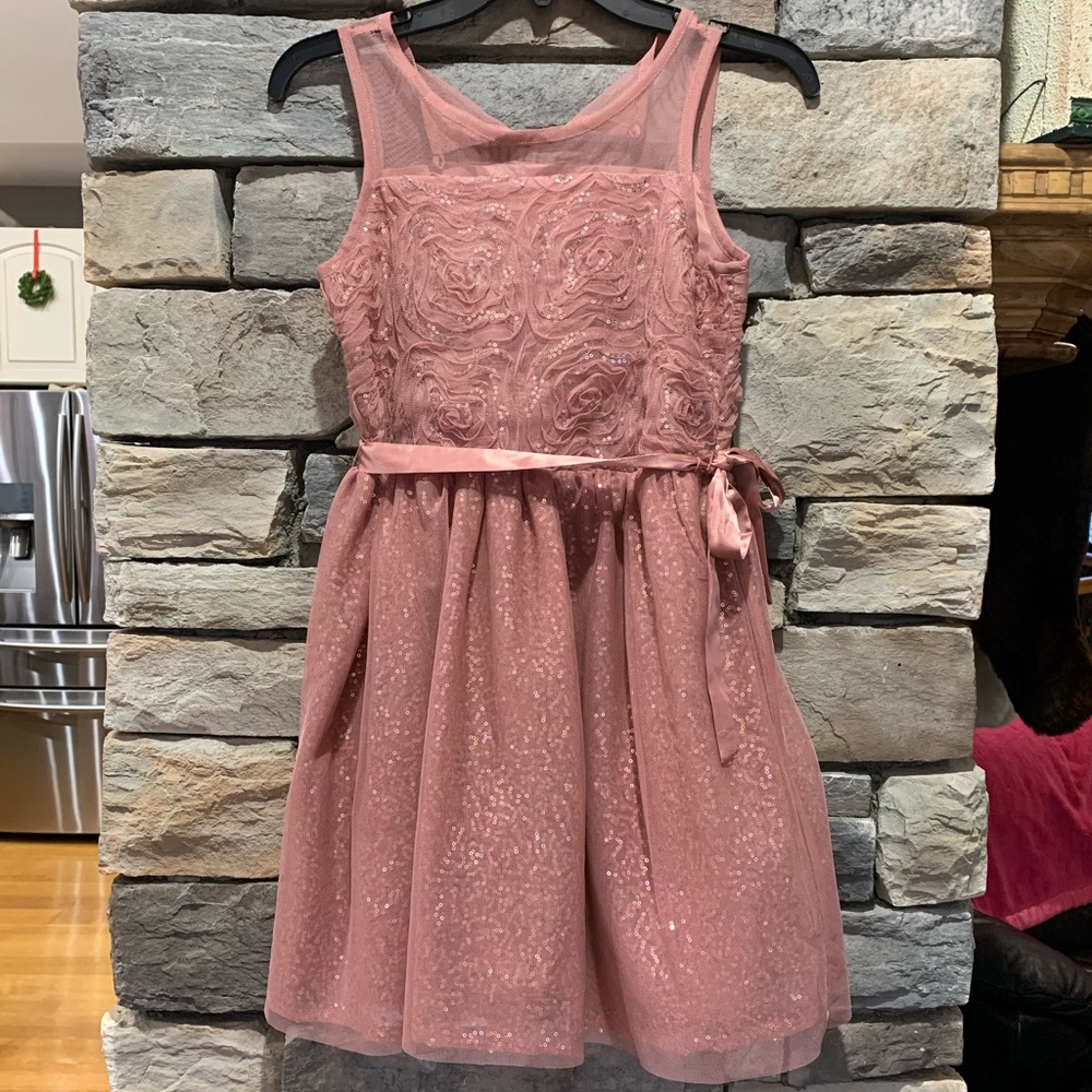 Justice Mauve sequin and tulle dress